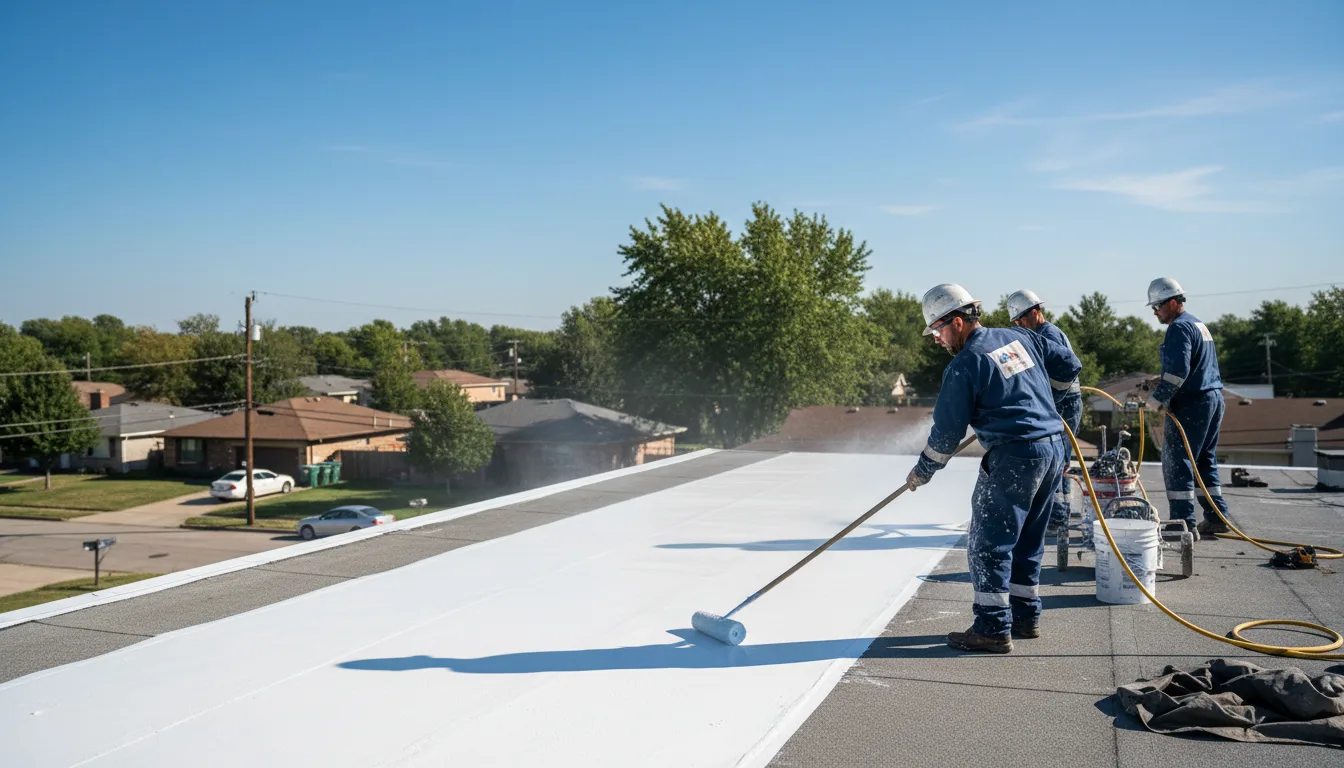 Commercial roof coating in Chandler, OK near me